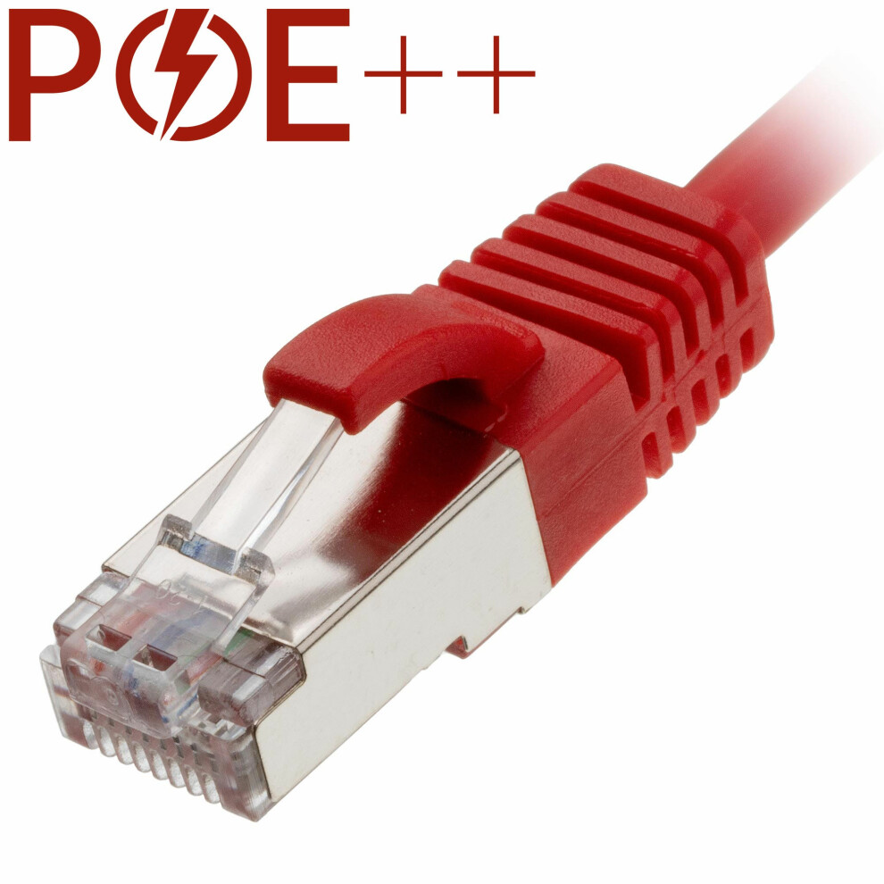 Cablenet 5M Cat6a Rj45 U/Ftp Lsoh 30Awg Slim Snagless Booted Patch Lead Red 5056750335874