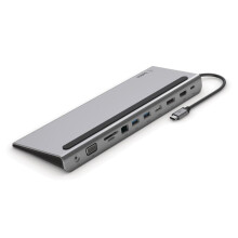 Belkin USB-C 11-in-1 Multiport Dock HDMI DisplayPort VGA 3 x USB-A RJ-45 SD and MicroSD card readers 3.5mm USB-C PD