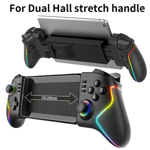 Dual Hall Stretch Game Controller with RGB Light for Mobile Phones/Tablets/PC/P4/P3/NS Game Consoles Game Pad 2