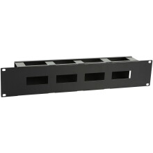 Lanview by Logon 2U 19" S TYPE CABLE MANAGEMENT PANEL WITH COVER BLACK