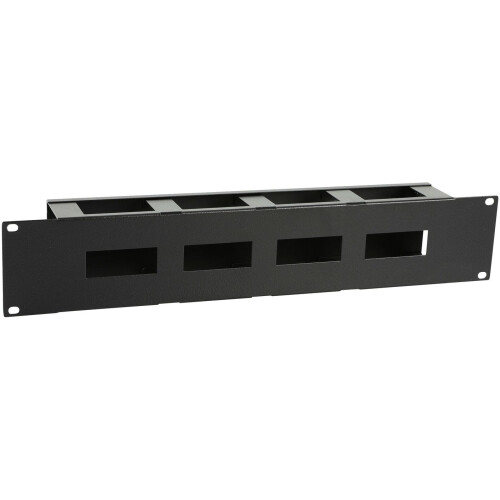 Lanview by Logon 2U 19" S TYPE CABLE MANAGEMENT PANEL WITH COVER BLACK