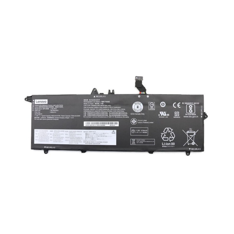 Lenovo Li-Polymer Battery 57Wh Capacity 11.58V Voltage 3-Cell (3S1p) Design Compatible With Lenovo Thinkpad T490s T495s T14s. 5704174264767