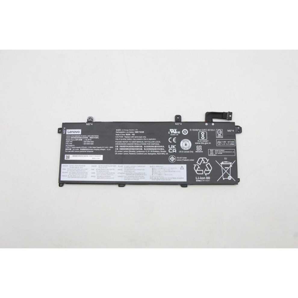 Lenovo 3-Cell Lithium-Ion Battery 50Wh Capacity Designed For Lenovo Laptops 11.55V Output Internal Use Only. 5704174719328