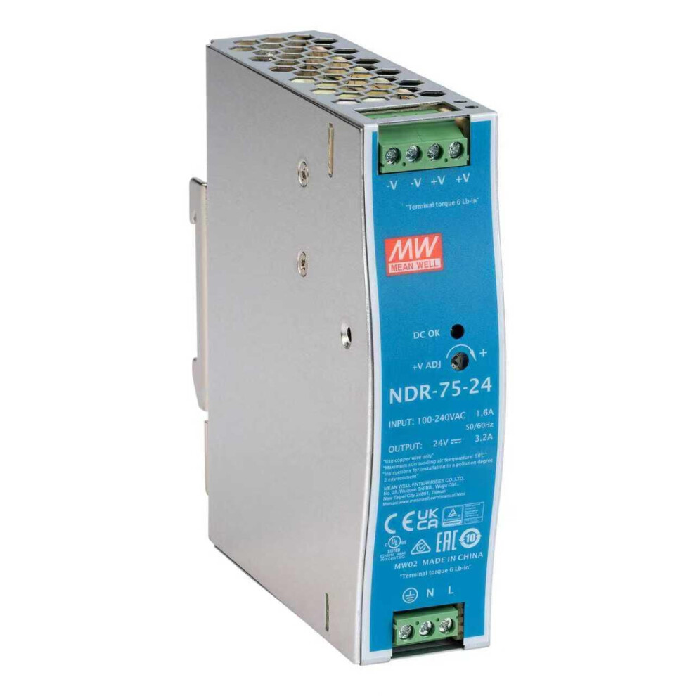 Ernitec Dc Single Output Industrial Din Rail Power Supply Units - 24V 5715328119215