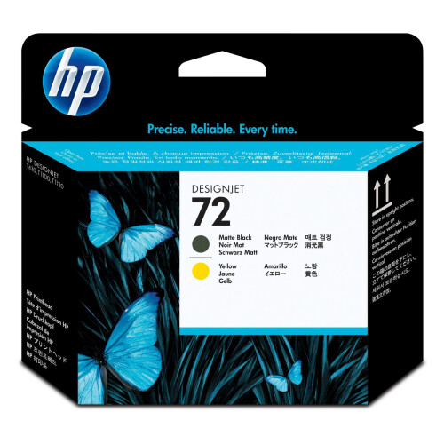 HP HP 72 Matte Black and Yellow Printhead