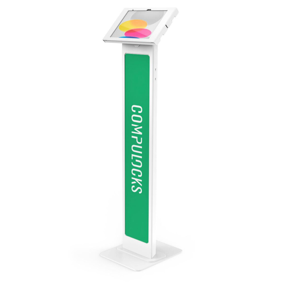 Compulocks Ipad 10.9" 10Th Gen Swell Enclosure Brandable Floor Stand White 819472029064