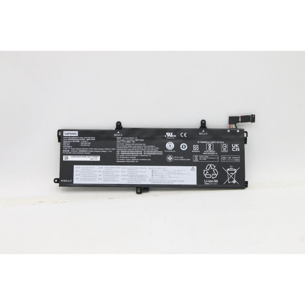 Lenovo Internal 3-Cell Lithium-Ion Battery With 57Wh Capacity Compatible With Select Lenovo Systems Lightweight Design. 5704174656890
