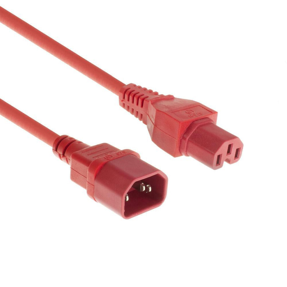 Microconnect Power Cable C14 To C15 18M Red 5715063079645