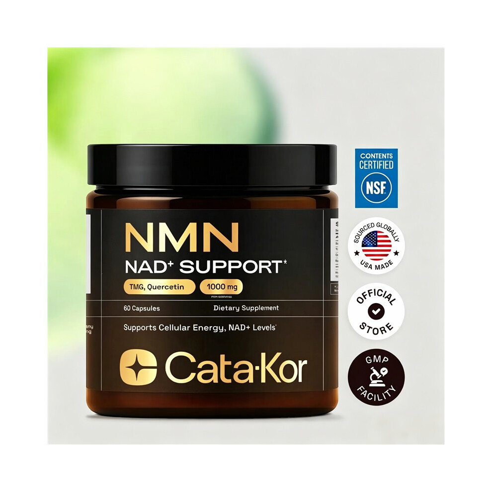 Cata-Kor NMN Supplement â 1000 mg | Quercetin | TMG | Resveratrol Complex â Supports Cellular Energy & NAD+ Levels - Vitamin Dietary Supplement