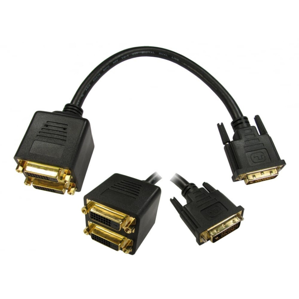 Cms Cables Dvi-D M To 2X F Splitter Cable 5055781229688