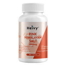 Heivy Compresse di Sale Himalayano Rosa 1000mg - Pure, 365 Compresse, Equilibrio Elettrolitico Ricco di Minerali