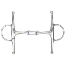 (5in, Silver) Shires French Link Horse Full Cheek Snaffle Bit