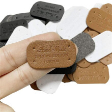 200Pcs Faux Leather Tags for Clothes Handmade Gift Handcraft Faux Leather Labels DIY Sewing Tags Garment Accessories