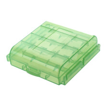 Pack of 12 PCS AA / AAA Battery Storage Hard Case Box-Green