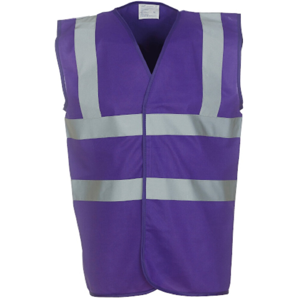 (3Xl, Purple) Yoko Mens High-Vis Waistcoat 5063425314720