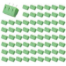 100pcs KF127 -2p 3p Terminal Block Connector 5mm Pitch 300V 10A Type PCB Wiring Terminal Green Splicing B