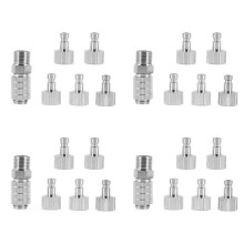 4X Adaptador de Encaixe de Liberação Do Acoplador de Desconexão Rápida Do Aerógrafo com Encaixe de 20 Machos, 1/8 Polegada M-F
