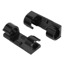 100 Stücke/ Satz Befestigungsklammer Clip Desktop Wire Klären Clips Halter Klemmen Kabel Clip Gerät USB Kabel Clips Halter Organiser (Schwarz)