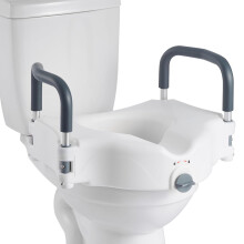 VEVOR Sedile del Wc Sollevato con Braccioli, Capacità di Carico 300 lbs, Altezza di Sollevamento 5 Pollici