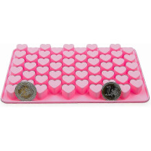 2pcs Mini Heart Shape Silicone Gummy Molds Silicone Cake Molds,pink Edition 0617
