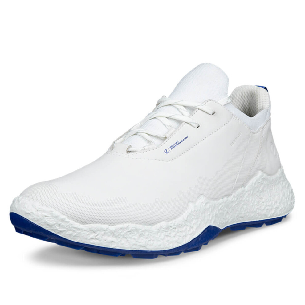 Ecco (Uk 7.5, /Virtual) Mens Biom H5 Lace Leather Spikeless Waterproof Modern Golf Shoes White