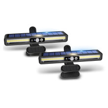 Clip  Solar Motion Lights Outdoor 2 Pack Waterproof Lamp Wall Hanging Solar Light for Fence Garage Camping