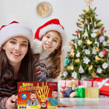 Flying French Fries Family Board Game, Parent-Child Toy, Bouncing Chip Toy, Fries-Themed House Party Board Game