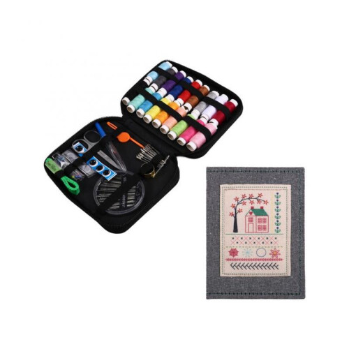 DIY Stitch Book with Tool Set,Embroidery  Book with Needle and Thread Sewing Patterns for Beginners,EmbroideryGift,B