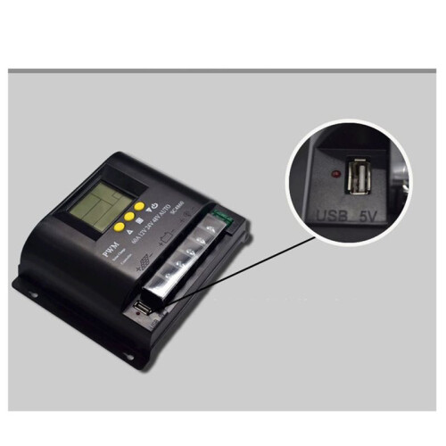 PWM 100A 12V 24V 36V 48V AUTO Solar Panel Charge Controller Solar PV Battery Charger with LCD MPPT Solar Controller 2
