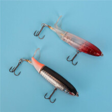 12 Stücke mit Box Whopper Plopper 100 mm 13G Schwimm Popper FischköDer KüNstliche Harten KöDer Wobbler Rotating Tail AngelgeräT