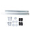 NES Home Nes Home P Shaped Right Hand 1500mm Curved Shower Bath Acrylic & Front Panel 5