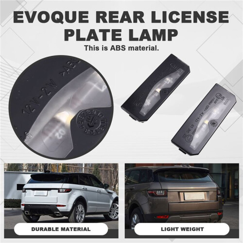 Lr025837 2 Luces de Matrícula Trasera para  Evoque L538 2011-2018 2