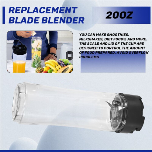 20OZ  for  My Blend Blender BLSTPB BLSTP2,2 Pack Blender Cup with 2 Replacement Blade Blender 2