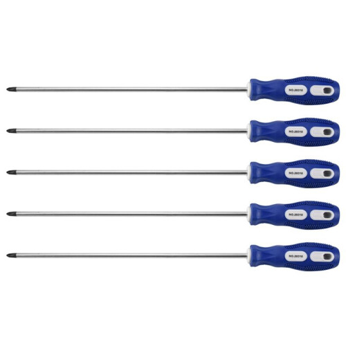 5pcs 12 Inch Length Shank 6mm Magnetic Tip   Phillips Screwdriver