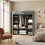 Homcom HOMCOM Fabric Wardrobe with 10 Shelves, Foldable Closet Dark Grey 7