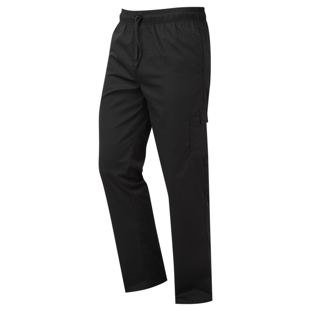Premier (Xl, Black) Unisex Adults Chefs Essential Cargo Pocket Trousers
