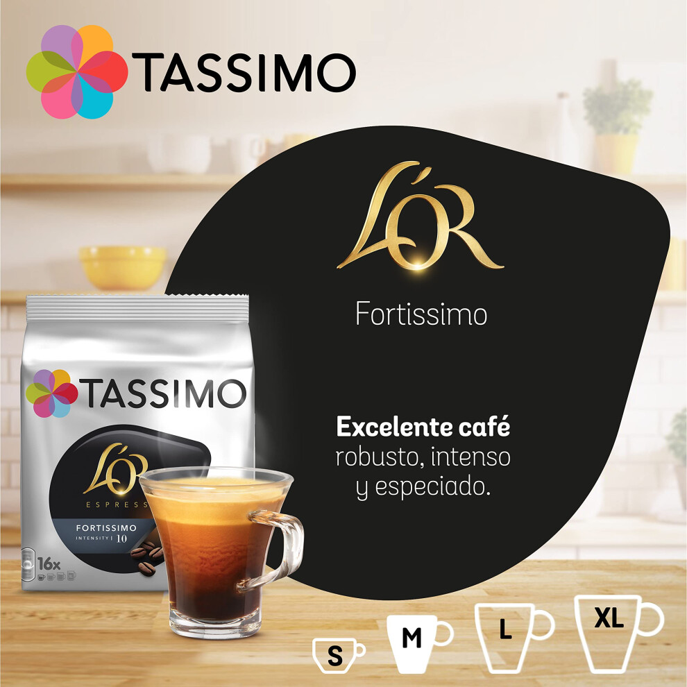 Tassimo Lor Espresso Fortissimo Coffee Pods Pack Of 5 80 Drinks