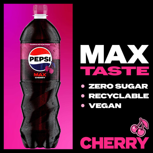 Pepsi Pepsi Max Cherry No Sugar Cola Bottle 125L
