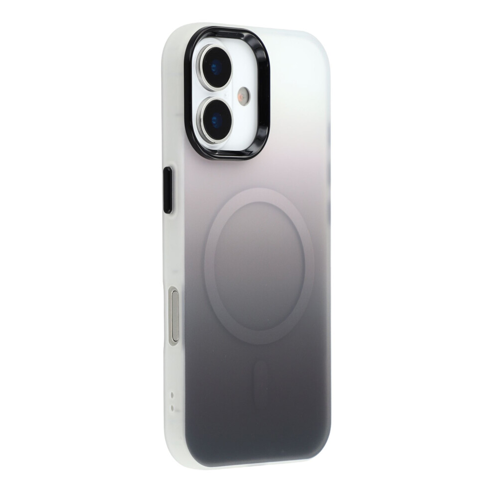 (Black) For Iphone 17 Case Compatible With Magsafe Gradient Frosted Design Pc + Tpu Phone Cover Black 6914290355341