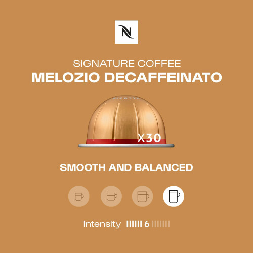 Nespresso Nespresso Vertuo Coffee pods  30 Melozio decaffeinated capsules 3 slee