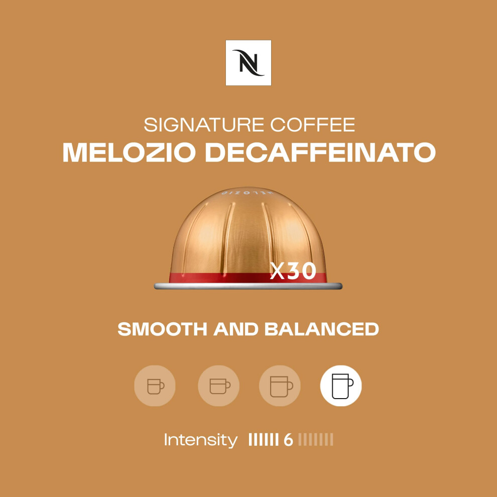 Nespresso Vertuo Coffee Pods 30 Melozio Decaffeinated Capsules 3 Slee