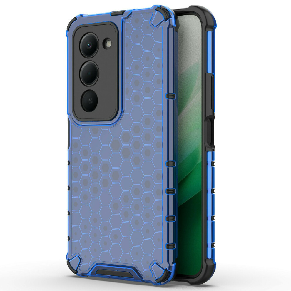 (Blue) For Xiaomi Redmi 15 5G (Global) (169Mm) / 15 4G (169Mm) Case Pc + Tpu Phone Cover Honeycomb Shape Blue 6914291736460