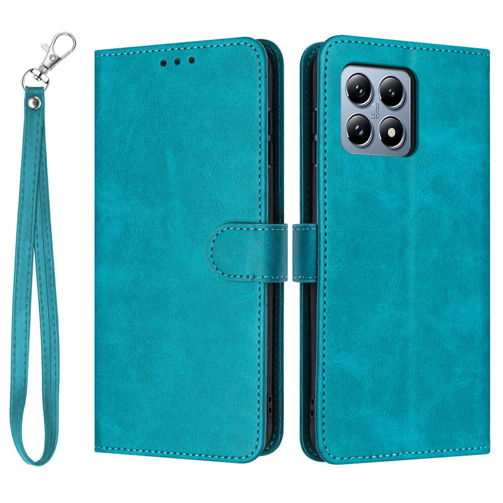(Green) For Xiaomi 15T Case Flip Stand Calf Texture Pu Leather Wallet Phone Cover With Strap Green 6914290648917