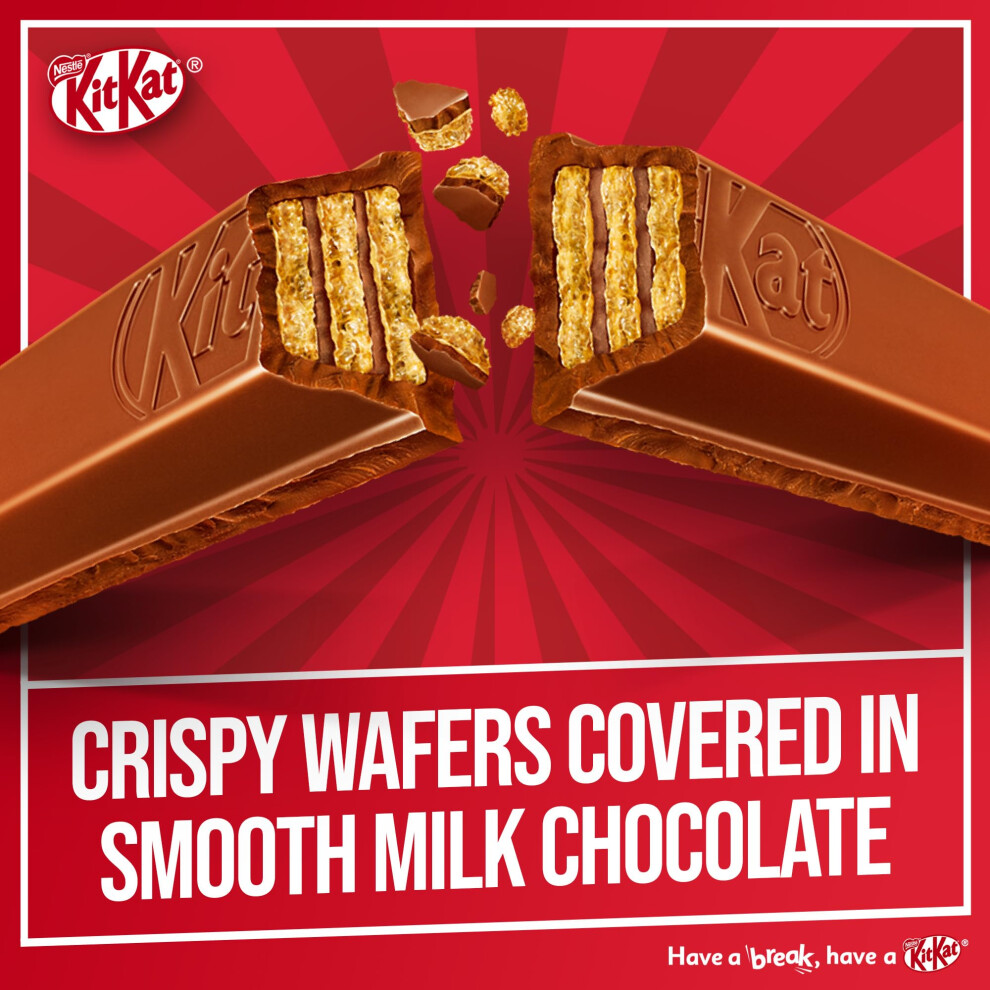 Kitkat F1 4 Finger Milk Chocolate Biscuit Bar 4 Pack Multipack 166G 4X