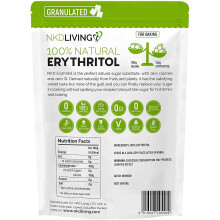 NKDLIVING 100 Natural Erythritol 2 Kg Granulated Zero Calorie Sugar R