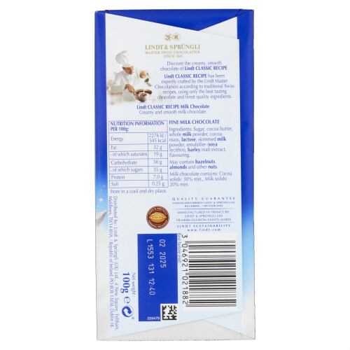 Lindt Lindt Classic Recipe Milk 1