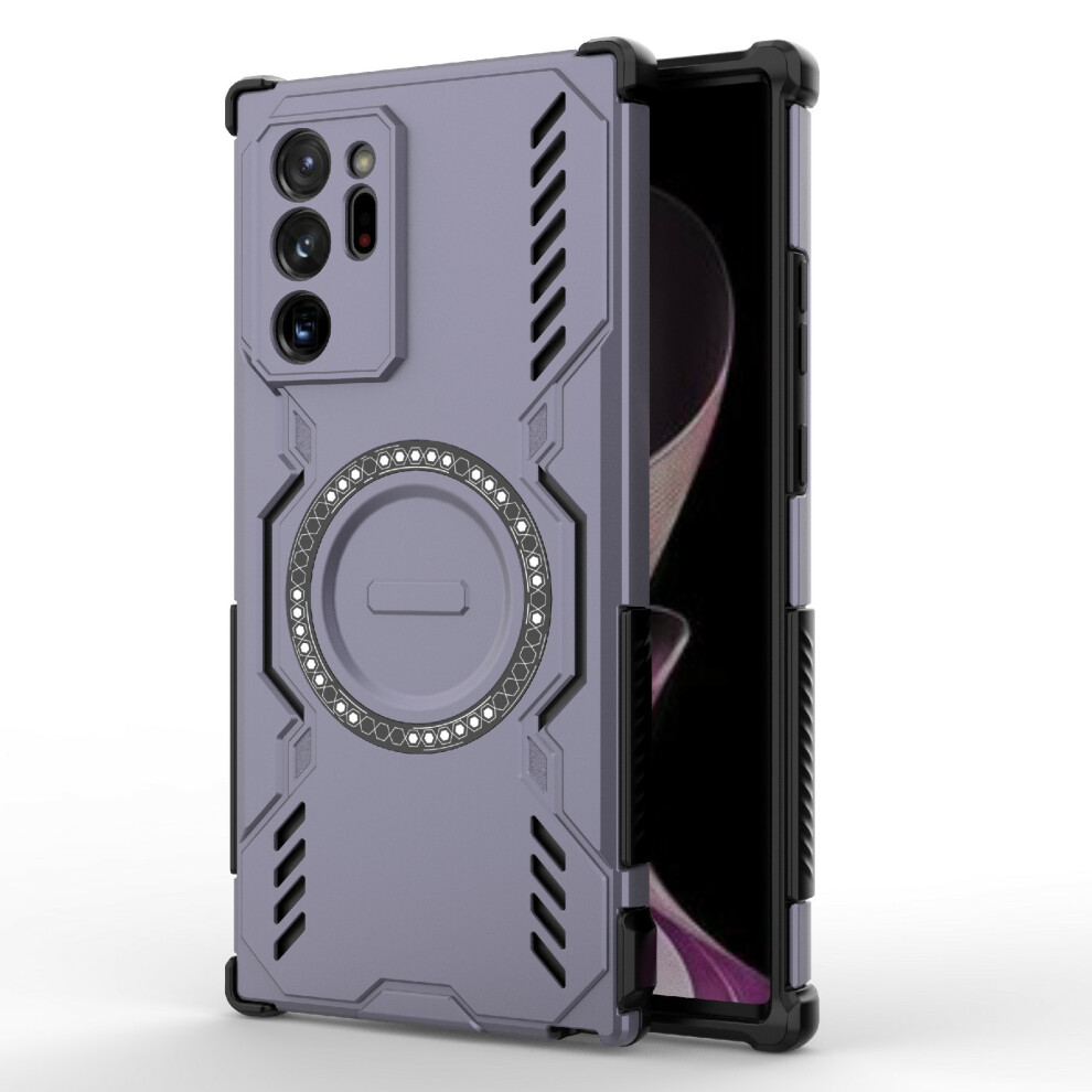 (Purple) For Samsung Galaxy Note20 Ultra Magnetic Case Butterfly Armor Hollow Heat Dissipation Pc + Tpu Phone Cover Purple 6914298169100