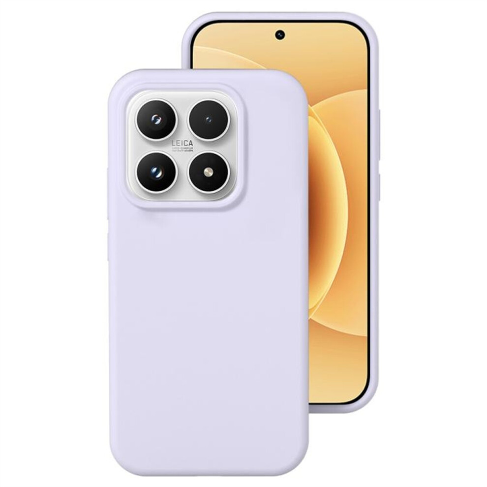 (Pea ) For Xiaomi 17 Liquid Silicone Phone Case Skin-Friendly Shockproof Protective Back Cover Purple 6914296237344