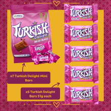 Frys Turkish Delight Gift Box x5 Frys Turkish Delights 51g Bars Bundl