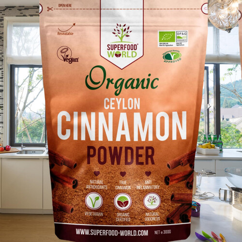 Organic Ceylon Cinnamon Powder 300g - Premium Quality True Organic 1